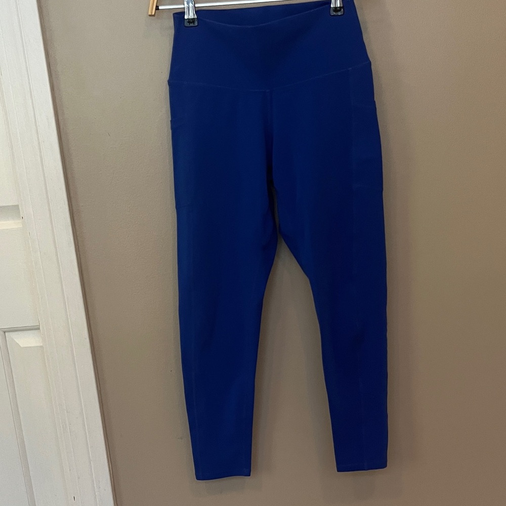 Blue High-Waisted Leggings